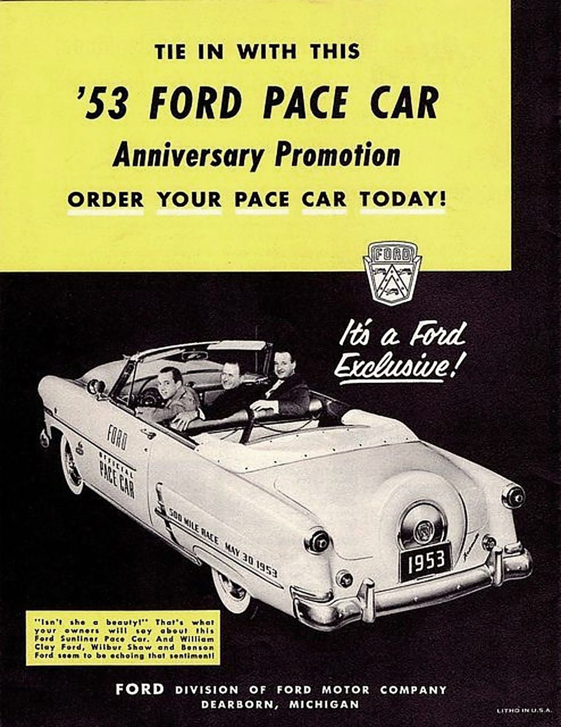 1953 Ford Pace Car 